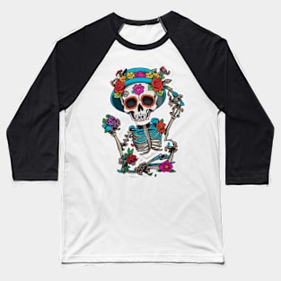 Cinco de Mayo skeleton Baseball T-Shirt